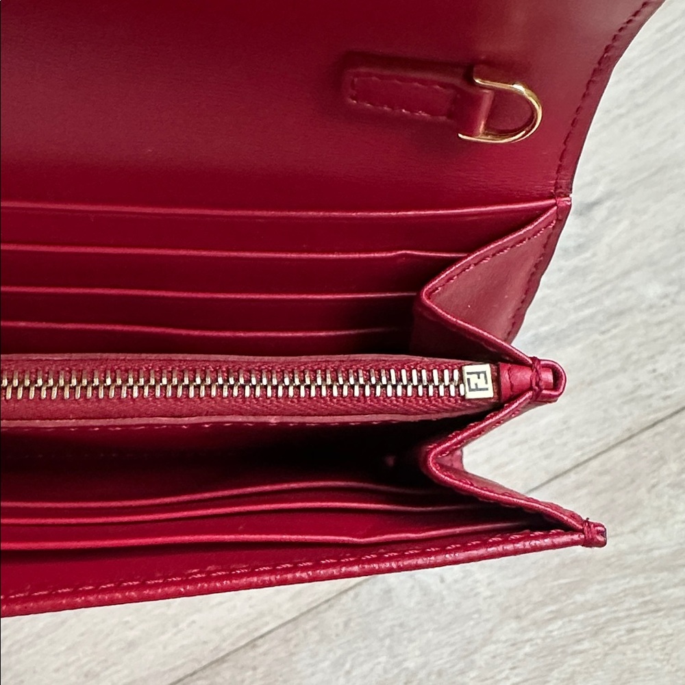 fendi f is fendi continental wallet Elegant Red Leather Wallet - Picture 14 of 14